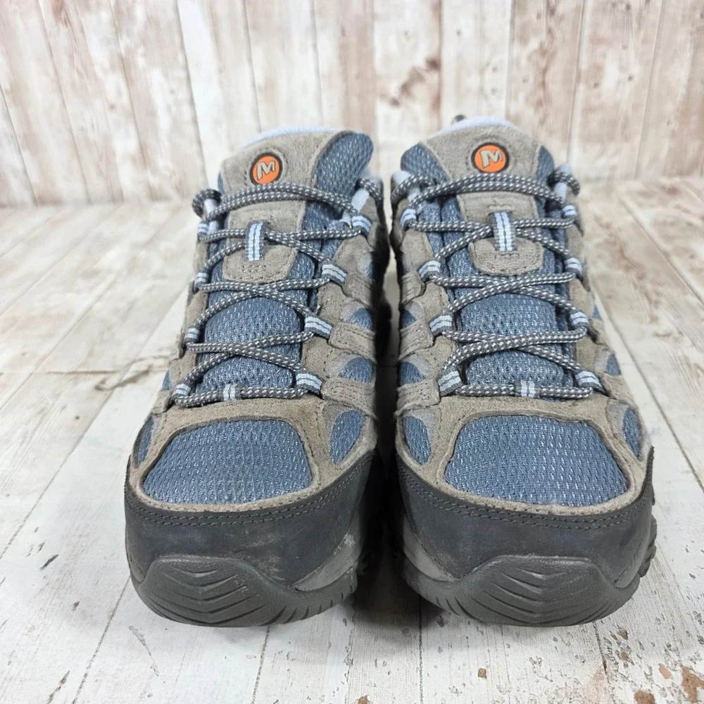 Merrell Moab 2 Vent Hiking Shoes Womens Granite Blue Suede Mesh Vibram Low Top